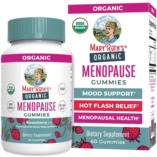 [BRSRAHAHAQMQ2YDZ] Organic Menopause Gummies by MaryRuth's | Menopause Supplements for Women | Mood Support | Hot Flash Relief | Maca Root | Black Cohosh | USDA Organic | Non-GMO | Vegan | 30 Servings