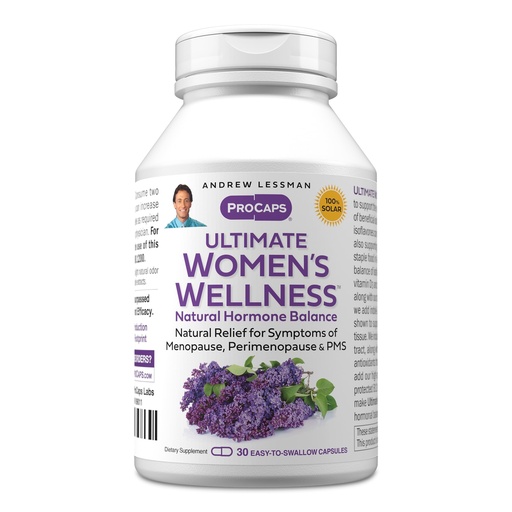 [BRSW2Y37OIBRGYAZ] ANDREW LESSMAN Ultimate Women’s Wellness 30 Capsules - Naturally Relieves Menopause Symptoms, PMS, Perimenopause with Soy Isoflavones, EGCG, Cranberry, Indole-3-Carbinol. Easy to Swallow Capsules