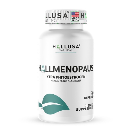 [BRSWYHYHBEBGEHT3] "N/A" Hallmenopaus - Menopause Supplements for Women, 30 Capsules, Hormonal & Estrogen Balance, Mood, Hot Flashes, Night Sweats Support, 40% Soy Isoflavones 200 mg & Ipriflavone 300 mg