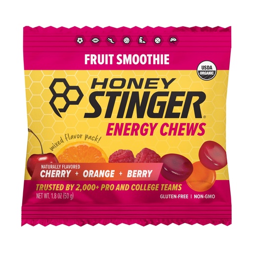 [BRSWKYDYBB4RSFA7] Honey Stinger, Chew Energy Fruit Smoothie Organic, 1.8 Ounce