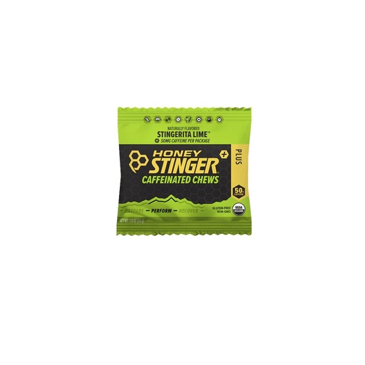 [BRSROC32B4IBMFD4] Honey Stinger Caffeinated Energy Chews - 12-Pack Stingerita Lime, One Size