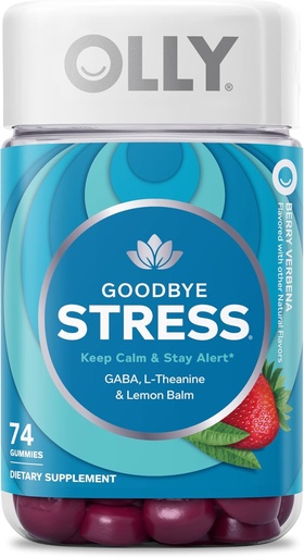 [BRSROA37CEFAEF3B] OLLY Au revoir Stress Gummy, GABA, L-Theanine, Lemon Baume, Supplément anti-stress, Berry - 74 Comte