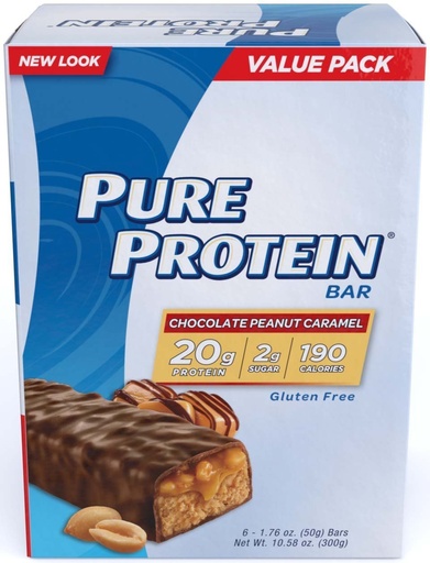 [BRSWIBYHCZ5W23TI] Pure Protein Value Pack, Chocolate Peanut Caramel 24 Count Pack