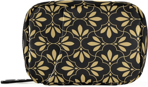 [BRSRMEAYAF5AAH3X] Цвете Геометрично хапче кутия 7 Ден калъф за хапчета чанта пътешественик хапчета Организатор чанта с цип Преносима седмица случай Компактен размер за добавка притежателя