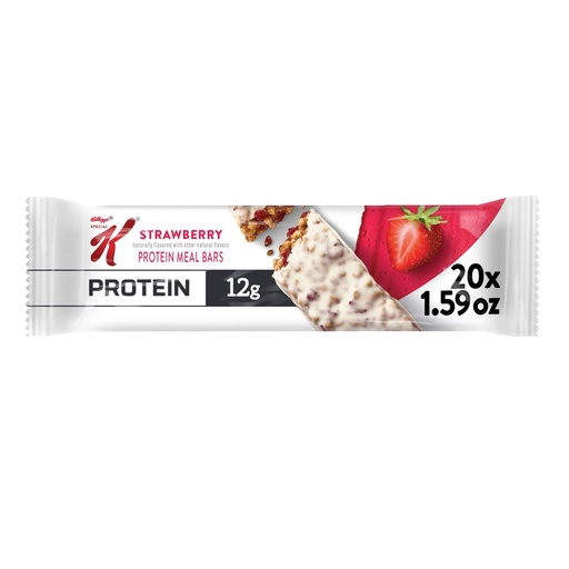 [BRSWYHT6CJ7RGGQ7] Kellogg's Special K Protein Bars, Meal Replacement, Protein Snacks, Strawberry, 20 bars
