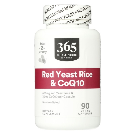 [BRSWGZQBOQBGOELX] 365 by Whole Foods Market, Red Yeast Rice with CoQ10, 90 Count