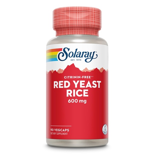 [BRSWIYTYCIDRY3AV] SOLARAY Red Yeast Rice, Non-Irradiated & Citrinin-Free, 60 Day Money-Back Guarantee, 90 Servings, 90 VegCaps