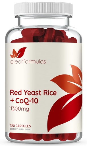 [BRSRGAILPMNA43DV] Red Yeast Rice with CoQ10 - Supports Healthy Cholesterol Levels Already in a Normal Range & Healthy Heart with Red Yeast Rice 1200 mg & CoQ10 100 mg per Serving - Made in a cGMP Facility (60 Servings)