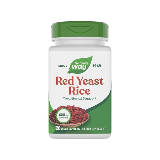 [BRSWIYILOADBWDDM] Nature's Way Red Yeast Rice, Traditional Support, 600 mg per Serving, Vegan, 120 Capsules (Packaging May Vary)