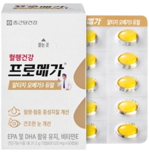 [BRSRGYI5CN5GKAAU] rTG Omega-3 Fish Oil Softgels 600mg EPA DHA, Mini Easy-to-Swallow Capsules, Dual Omega-3 Formula with Vitamin E, High Absorption Fish Oil Supplement, 60 Softgels, Made in Korea