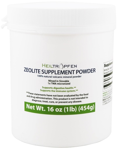 [BRSROEA5CMOQMHT4] Heiltropfen Zeolite Powder | Dietary Supplement 1 Pound - 454 g | Detox | Clinoptilolite 94+-3% | Activated | Natural Mineral Dust | Ultra FINE Less-Than 2 µm