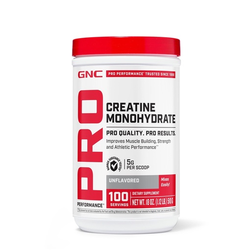 [BRSRE2YPDJYWMDLX] GNC Pro Performance Creatine Monohydrate Powder for Women & Men, 5g Creatine Per Serving, Muscle Building, Energy Production, Endurance, Performance, 100 Servings