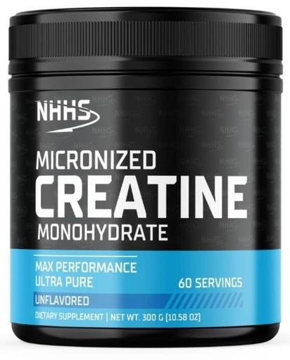 [BRSRAAYQBYIRECLL] Micronized Creatine Monohydrate – Supports Strength & Muscle Performance | Ultra-Pure, Unflavored, 60 Servings, 300 Grams – Made in USA, Gluten-Free, Non-GMO