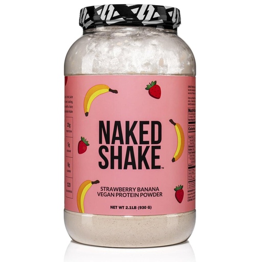 [BRSWYCQQPJ6QYGTX] NAKED Shake - Vegan Protein Powder, Strawberry Banana - Flavored Plant Based Protein with Mct Oil, NSF Certified, Gluten-Free, Soy-Free, No Gmos Or Artificial Sweeteners - 30 Servings