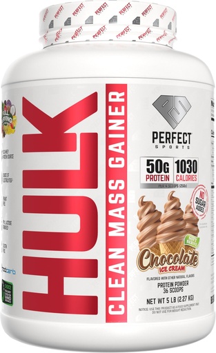 [BRSREALQAB7BGYDJ] PERFECT SPORTS Clean Mass Gainer | 50g Whey Protein | Full Serving of Fruits & Veggies | 99% Removed Lactose & Gluten Free | 5 Pounds (Chocolate Ice Cream)