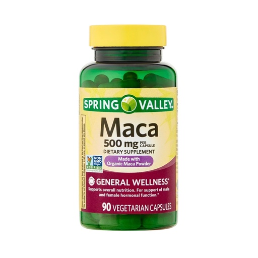 [BRSRGFL6BN4A4C3Z] Maca 500mg – 90 Vegetarian Capsules, Organic Maca Root Supplement, Dietary Supplement for General Wellness, Non-GMO, Gluten-Free, 500 mg Maca per Capsule