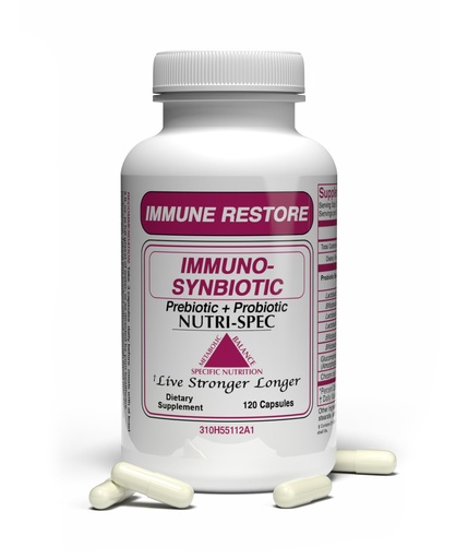 [BRSWKZD5AV5AOD3A] Nutri-Spec Immune Restore Probiotics & Prebiotic for Women and Men - with L reuteri, Bifidobacterium Longum & More - for Digestive Health, After Use of Antibiotics, Increased Immunity - 120 Capsules