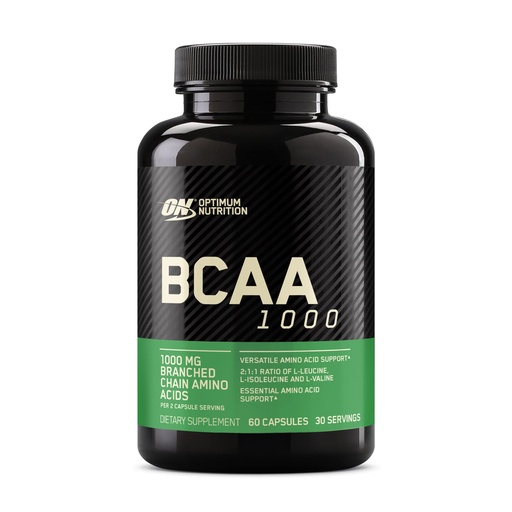 [BRSWI2YHCRYAC2TU] Optimum Nutrition Instantized BCAA Capsules, Keto Friendly Branched Chain Essential Amino Acids, 1000mg, 60 Count