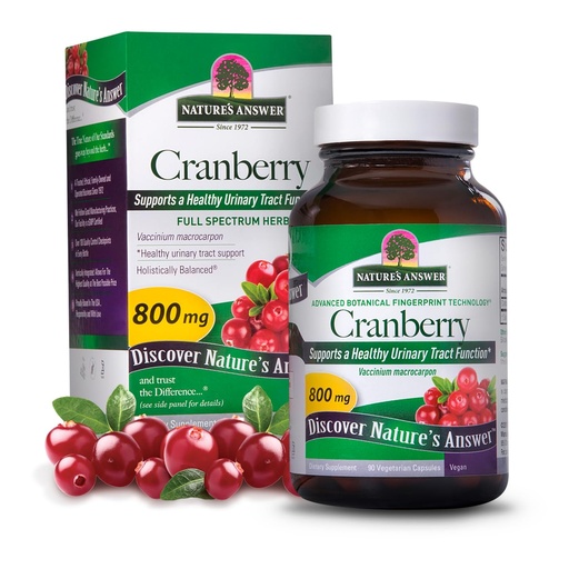 [BRSWIYYMOMIGEEL6] Nature's Answer Cranberry Fruit | Dietary Supplement | Supports a Healthy Urinary Tract Function & Healthy Immune System | Vegetarian, Kosher Certified & Vegan 90 Capsules (2 pack)