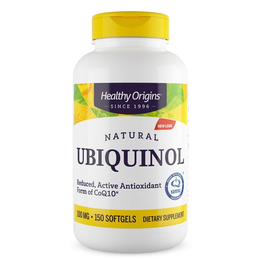 [BRSWIEDZDIMGGE3E] Healthy Origins Ubiquinol 100 mg, 150 Softgels - Featuring Kaneka QH Clinically Studied Active Form of CoQ10 - Supports Cardiovascular Function, Cellular Energy Production & Heart Health