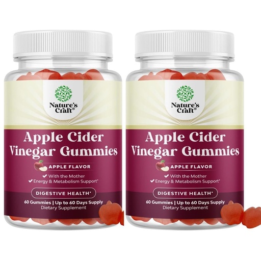[BRSRMFALCN6A2HTZ] Apple Cider Vinegar Gummies with the Mother-Natural Energy Supplement ACV Gummies with Mother for Body Cleanse Immune Support and Gut Health-Delicious Gummy ACV Supplement with Beet Root Powder 2 pack