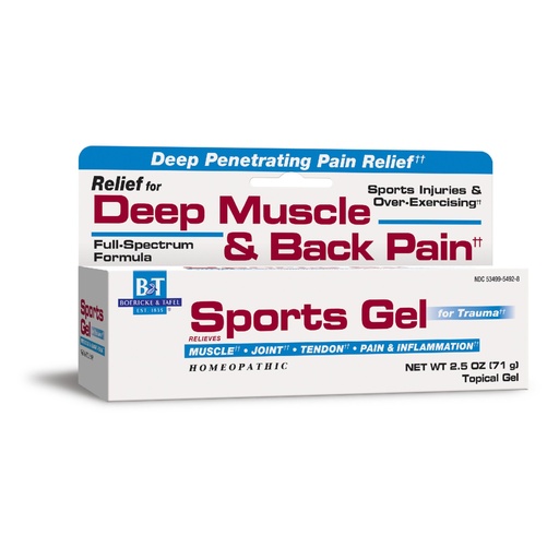 [BRSWIYTQAYOWC2D2] Nature's Way Boericke & Tafel Sports Gel, Relief for Deep Muscle, Joint, Tendon, & Back Pain and Inflammation, Homeopathic, 2.5 oz