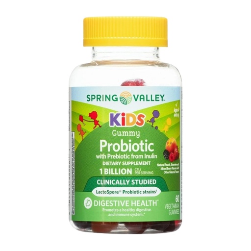 [BRSRECY2C54GOF3P] Kids Probiotic Gummies with Prebiotic – 60 Vegetarian Gummies, Probiotics for Toddlers, Children's Probiotic, Kids Immune Support, Digestive Balance (Pack of 1)