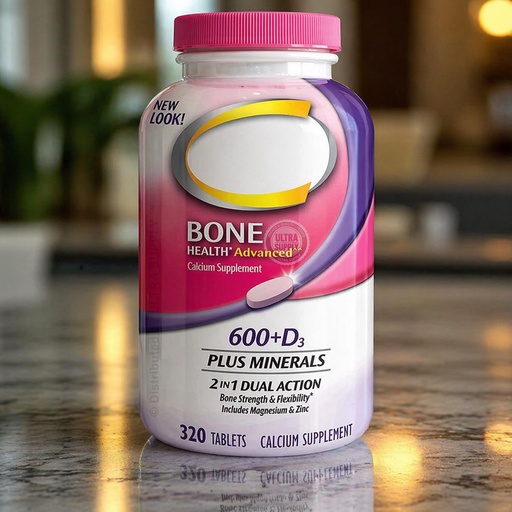 [BRSRGCQPAEJRSAIU] Cal.trates Calcium 600 mg + Vitamin D3 320 Tablets | Bone Health Advanced Plus Minerals