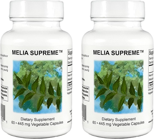 [BRSWGYAEO4IQMHL6] Supreme Nutrition Melia Supreme, 60 Pure Powdered Neem Leaf Vegetarian Capsules (Pack of 2)