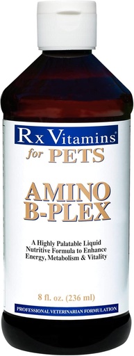 [BRSWIHILCQCWGYLO] Rx Vitamins for Pets Amino B-Plex for Dogs & Cats - Healthy Nutrients Enhance Energy Metabolism & Vitality - Bacon Flavor 8 fl. oz.