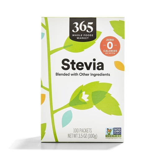 [BRSWGZQBA4JWOYDV] 365 by Whole Foods Market, Stevia Packets, 100 Count