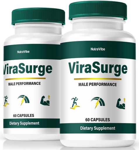 [BRSREYLRCR5AGE3D] (2 Pack) ViraSurge for Men, Official Vira Surge Pills for Men, All-Natural Formula to Support Healthy Energy, Stamina and Overall Well-Being, Premium Easy-ToTake Pastillas Review (120 Capsules)