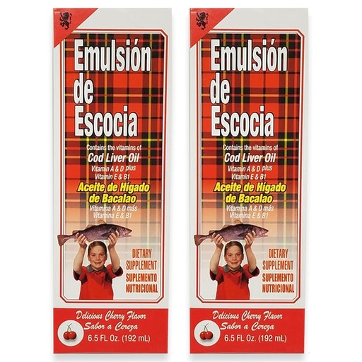 [BRSWGY37CNYGCCAU] Emulsion De Escocia Cherry 6.5 Oz. Cod Liver Oil 2-PACK