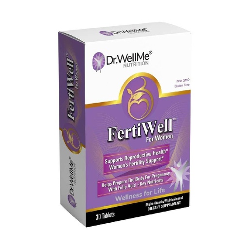 [BRSREAYQOF7QYD34] FertiWell Women's Fertility Nutritional Blend - 21 Key Nutrients for Hormonal Balance, Uterine Health & Reproductive Wellness - Non-GMO, Gluten-Free - 30 Tablets