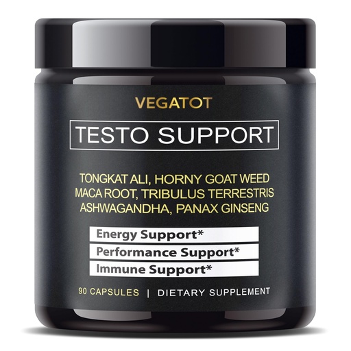 [BRSRMZDYBZ5BYH37] VEGATOT 𝟴 𝗜𝗡 𝟭 Testo Support - Boost Performance with Tongkat Ali, Panax Ginseng, Maca Root, Ashwagandha, Tribulus - Energy, Stamina, Circulation Support