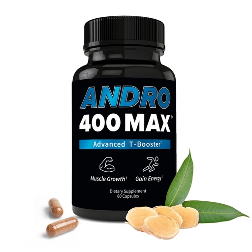 [BRSW2FA5BV5GY33A] Andro400 Max Advanced T-Support & Nitric Oxide Booster – Tongkat Ali with L-Arginine & L-Citrulline – Supports Blood Flow, Circulation, and Physical Performance – 1 Pack, 60 Capsules
