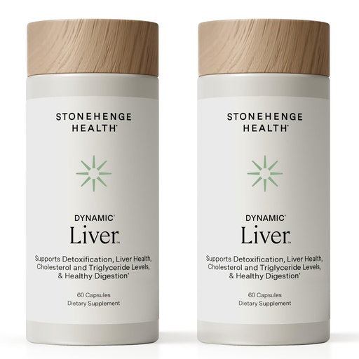 [BRSRGGAHBENWYAAV] Stonehenge Health Dynamic Liver – Siliphos Milk Thistle Formula – Liver Support & Antioxidant Support, Gut-Liver Axis, Selenium, Zinc, Vitamin E, Ginger, Beetroot Extract Non-GMO, 60 Veg Caps (2 Pack)