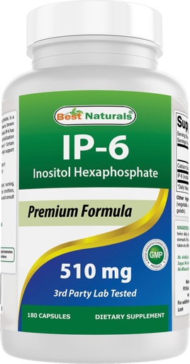 [BRSWKYIZCUBBGYI3] Best Naturals IP-6 510 mg 180 Capsules
