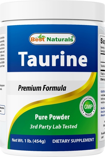 [BRSWKHD5CACWIYLZ] Best Naturals 100% Pure Taurine Powder Free Form - Taurine 1000mg per Serving - 1 Lb (454 gm) (1 LB (Pack of 1))