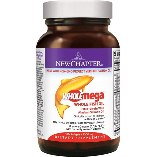 [BRSWIZYNBJ6RMGTO] New Chapter - Wholemega Omega Extra Virgin Fish Oil 1000 mg. - 180 Softgels ( Multi-Pack)