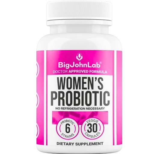 [BRSRACAZOB7AIGTJ] BIGJOHNLAB® - Women's Probiotic Supplement – 50 Billion CFU, 6 Active Strains + Prebiotics – Supports Digestion, Immunity & Wellness – Acid-Resistant, Dairy & Sugar Free, No Refrigeration, 30 Capsules