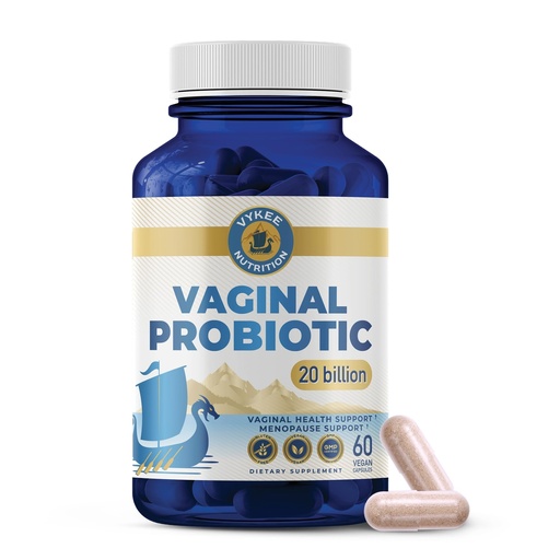 [BRSREFD7CQJQ4D3X] Vykee Nutrition Vaginal Probiotics Capsules - Supplements for Vaginal Health and pH Balance - Vegan, Non GMO, Gluten Free - 20 Billion CFU, 60 Count