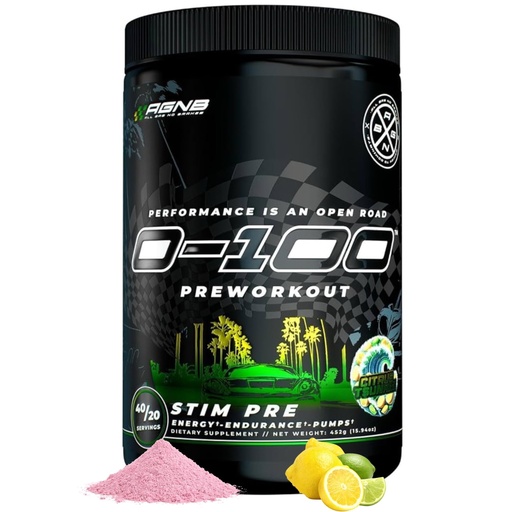 [BRSREGQYCUFGYAY3] AGNB 0-100 Pre Workout Powder | 10g L-Citrulline, 450mg Caffeine, Alpha-GPC | High Stim Nitric Oxide Pump, Focus & Energy | No Beta Alanine, No Crash | Men & Women – Citrus Tsunami – 40/20 Servings