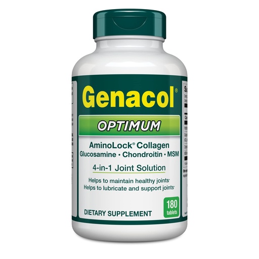 [BRSW2FL7AAAQ2ALL] Genacol Optimum – Glucosamine, Chondroitin, MSM & Ultra-Hydrolyzed Collagen Joint Supplement, Complete Formula for Joints and Cartilage, 180 Tablets (60-Day Supply)