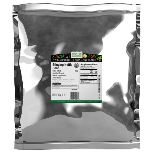[BRSWIYQ6CFYR6YLM] Frontier Co-op Organic Stinging Nettle Root, Cut and Sifted, Kosher | 16 Ounce (Pack of 1)