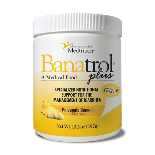 [BRSWYFA5BF7Q2E3O] Medtrition Banatrol Natural Anti-Diarrheal with Prebiotics, Relief for IBS and Recurring Diarrhea, Clinically Supported Food, Non-Constipating, 28 Servings (Pineapple)