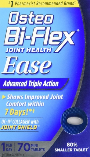 [BRSWKEAEC4GB4H3C] Osteo Bi-Flex Joint Health Ease Mini Tabs a Day Advanced Triple Action UC-II Collagen Formula 70 Count (Pack of 1)