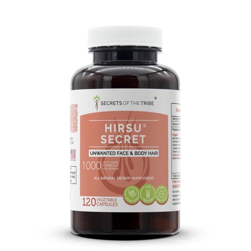 [BRSWGCY7BV7AOF3H] Secrets of the Tribe Hirsu Secret 120 Capsules, 1000 mg, Saw Palmetto, Black Cohosh, Vitex, Spearmint, Lavender, Green Tea. Unwanted Face & Body Hair (120 Capsules)