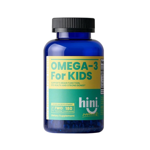 [BRSRGZYRCUJQ2CLZ] HINI Omega-3 for Kids- Omega 3 DHA Vitamins, Immunity Kids, Omega Vitamins for Brain & Eye Health and Strong Bones Support, 2 per Serving /180 Serving