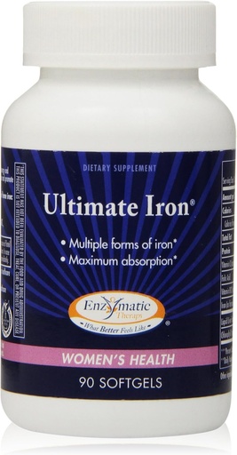[BRSWIHAGOMFAAEQ7] Enzymatic Therapy Ultimate Iron Softgels, 90 Cuenta